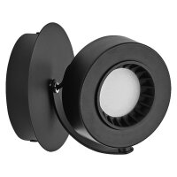 LED Deckenspot Schwarz Metall 3000 K B:12,5 cm OSRAM