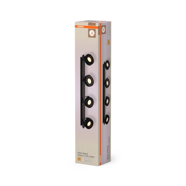 LED Deckenstrahler Schwarz 3000 K verstellbar OSRAM