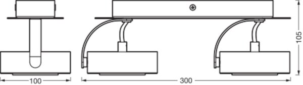 LED Deckenstrahler schwenkbar Weiß Metall 3000 K OSRAM