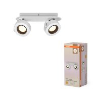 LED Deckenstrahler schwenkbar Weiß Metall 3000 K OSRAM
