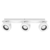 LED Deckenstrahler verstellbar Weiß Metall 3000 K...