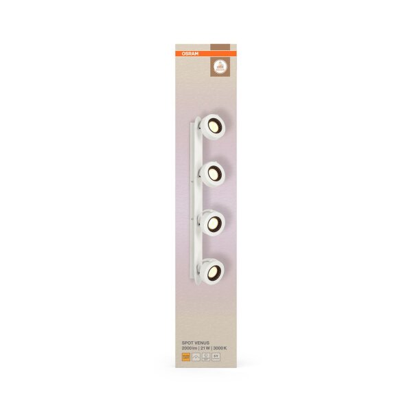 LED Deckenstrahler Weiß Stahl 3000 K L:69,5 cm OSRAM