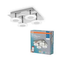 LED Deckenlampe dimmbar Smart+ TW Silber Alu IP44 OSRAM
