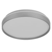 LED Deckenlampe Silber Metall 3000K rund &Oslash;38,5cm...