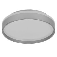 LED Deckenleuchte Silber Metall 3000K rund &Oslash;30cm...