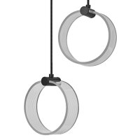 LED Hängelampe CCT 2-flammig Schwarz Metall OSRAM
