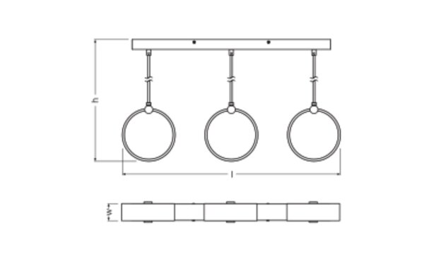 LED Pendelleuchte CCT 3-flammig Schwarz L:66 cm OSRAM