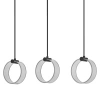LED Pendelleuchte CCT 3-flammig Schwarz L:66 cm OSRAM