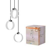 LED Hängelampe CCT 3-flammig Schwarz L:28 cm OSRAM