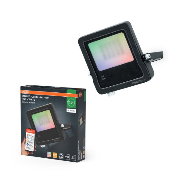 LED Außenlampe Smart RGBW Grau Alu Glas IP65 OSRAM