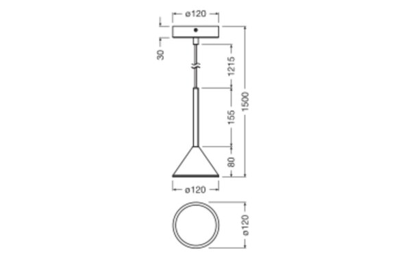 LED Pendelleuchte Schwarz 3000 K Ø12 cm modern OSRAM
