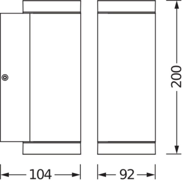 Wandlampe Up Down Alu IP44 GU10 H:20 cm modern OSRAM