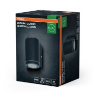 Up Down Wandlampe Alu Anthrazit IP44 GU10 H:14,6 cm