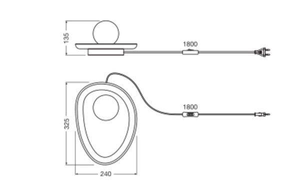 Tischleuchte Weiß Gips Glas G9 H:13,5 cm wohnlich OSRAM