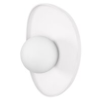 Wandlampe Gips Glas Weiß G9 H:26 cm gemütlich...