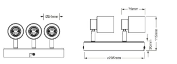 Spot Schwarz Metall schwenkbar flexibel GU10 OSRAM