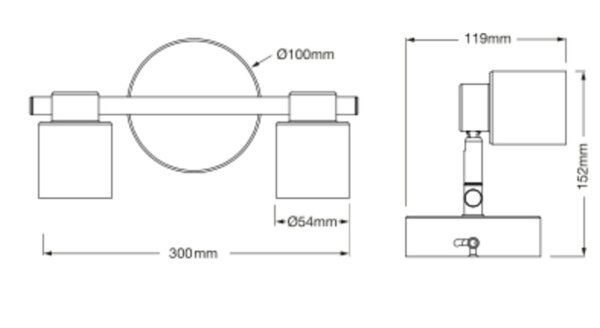 Deckenstrahler Schwarz Metall schwenkbar GU10 OSRAM