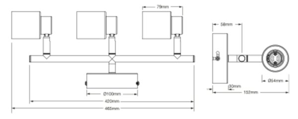 Spot Metall Schwarz schwenkbar flexibel GU10 OSRAM