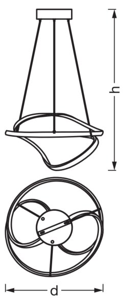 LED Pendelleuchte dimmbar 2700-6000 K Ø50 cm OSRAM