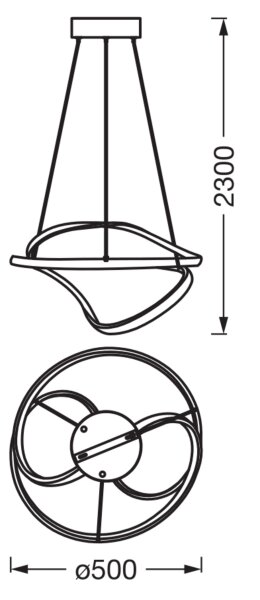 LED Pendelleuchte dimmbar 2700-6000 K Ø50 cm OSRAM