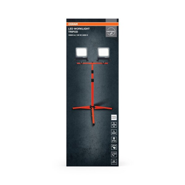 LED Arbeitsleuchte schwenkbar Orange Metall IP65 180 cm