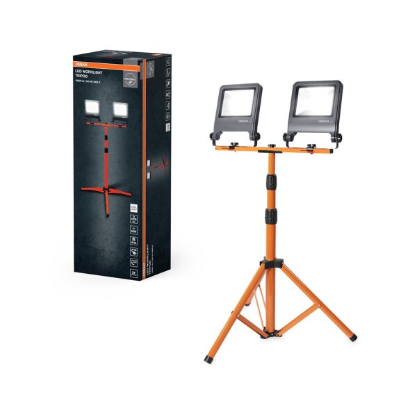 LED Arbeitsleuchte schwenkbar Orange Metall IP65 180 cm