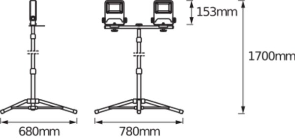 LED Arbeitsleuchte flexibel Orange Metall IP65 170 cm