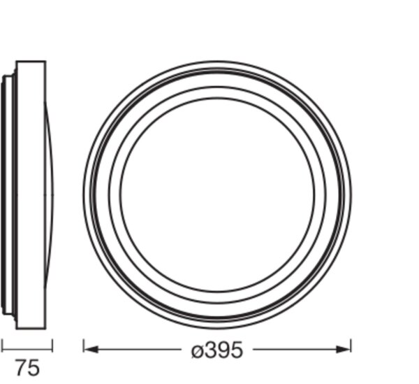 LED Deckenlampe Click-DIM Weiß 3000K rund Ø39,5cm OSRAM