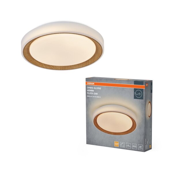 LED Deckenlampe Click-DIM Weiß 3000K rund Ø39,5cm OSRAM