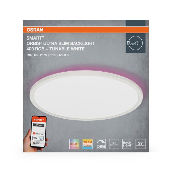 LED Deckenleuchte dimmbar RGB Smart+ TW Weiß OSRAM