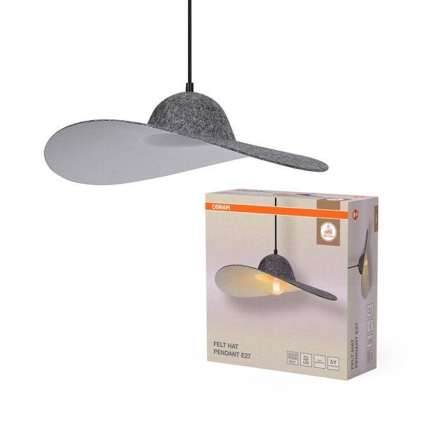 Pendelleuchte Filz E27 Metall Ø50 cm modern OSRAM