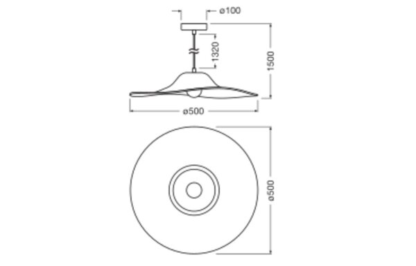Pendelleuchte Filz E27 Metall Ø50 cm modern OSRAM