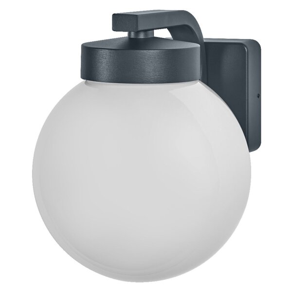 Wandleuchte Dunkelgrau Alu IP54 E27 H:27 cm OSRAM
