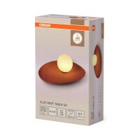 Tischleuchte Ton Glaskugel G9 Weiß H:13,5 cm OSRAM