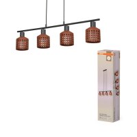 Pendelleuchte 4-flammig Ton Metall L:90,5 cm lang OSRAM