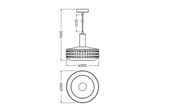 Hängelampe Ton Metall Braun Schwarz E27 L:26 cm OSRAM