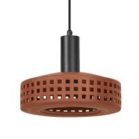 H&auml;ngelampe Ton Metall Braun Schwarz E27 L:26 cm OSRAM