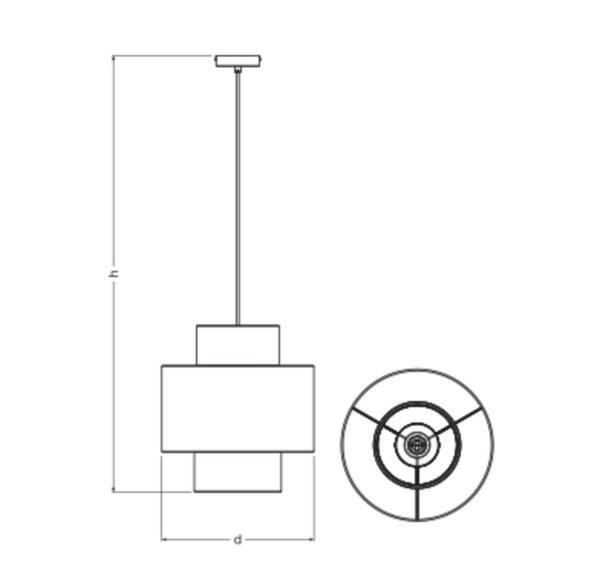 Hängelampe Weiß Bast Beige E27 Ø35 cm modern OSRAM