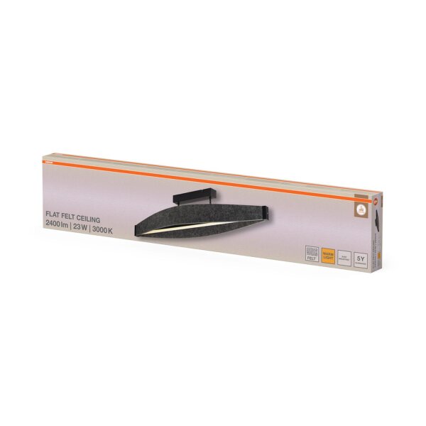 LED Deckenleuchte Filz Metall 3000 K L:100 cm OSRAM