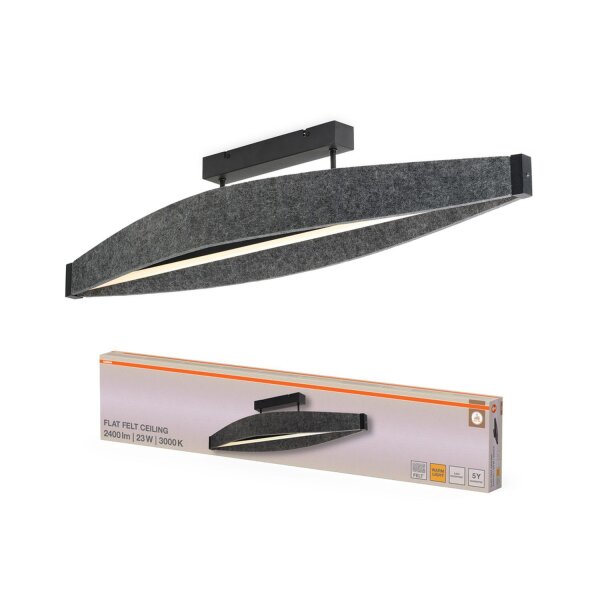 LED Deckenleuchte Filz Metall 3000 K L:100 cm OSRAM