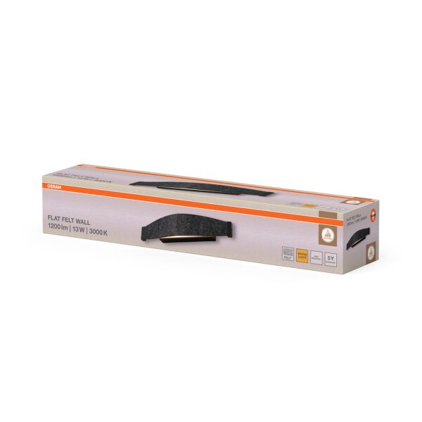 LED Wandleuchte Filz 3000 K B:50 cm modern OSRAM