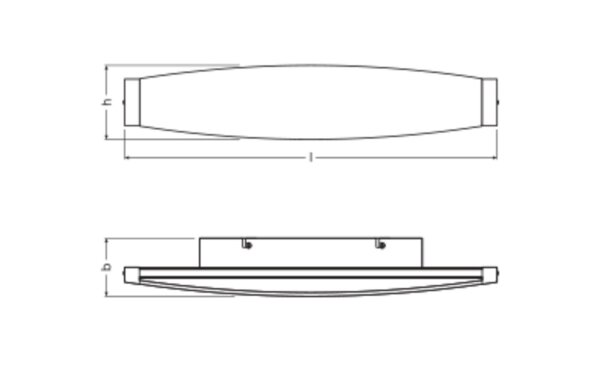 LED Wandleuchte Filz 3000 K B:50 cm modern OSRAM