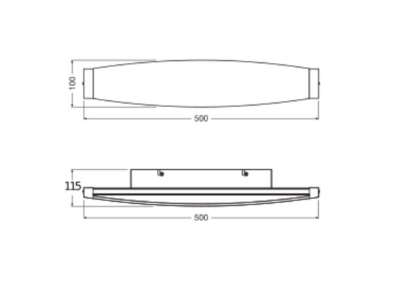 LED Wandleuchte Filz 3000 K B:50 cm modern OSRAM