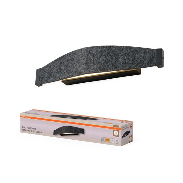 LED Wandleuchte Filz 3000 K B:50 cm modern OSRAM