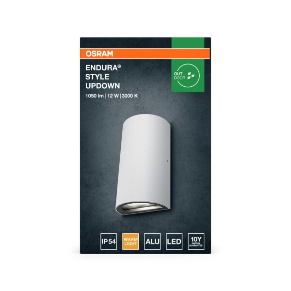 LED Wandleuchte Up Down Weiß 3000 K IP44 H:16 cm OSRAM