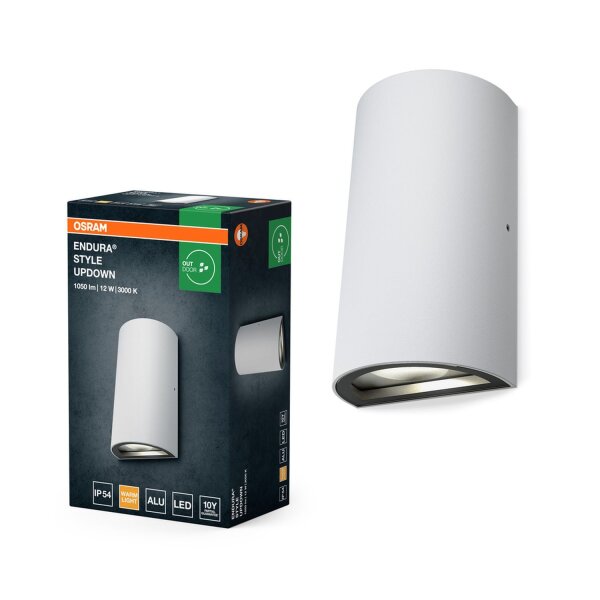 LED Wandleuchte Up Down Weiß 3000 K IP44 H:16 cm OSRAM