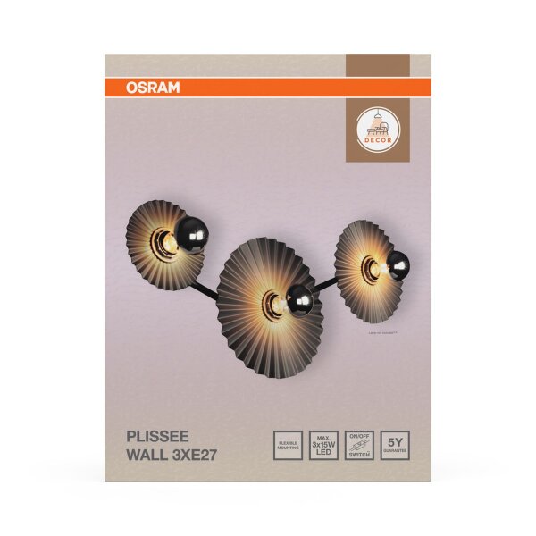 Wandleuchte flexibel Stahl E27 L:72 cm modern OSRAM