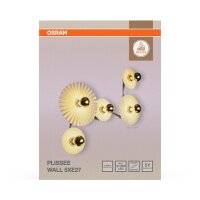 Wandlampe schwenkbar Beige Stahl E27 L:112 cm OSRAM