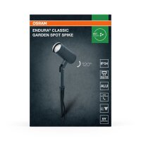 Erdspießstrahler verstellbar Alu IP54 H:41,5 cm OSRAM