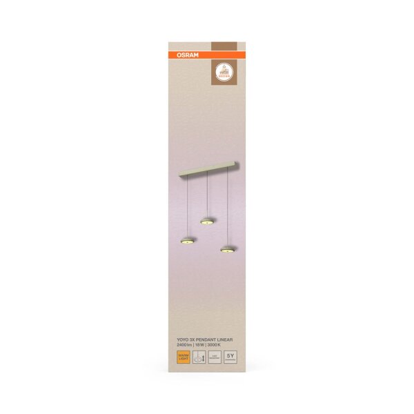 LED Pendelleuchte verstellbar Beige 3000 K OSRAM